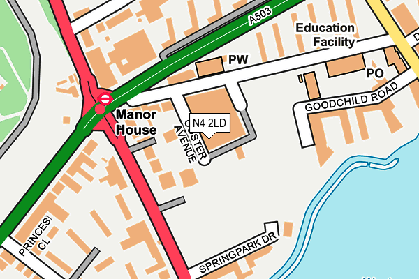 N4 2LD map - OS OpenMap – Local (Ordnance Survey) N4 2LD map - OS OpenMap – Local (Ordnance Survey)