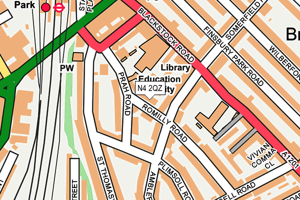 N4 2QZ map - OS OpenMap – Local (Ordnance Survey) N4 2QZ map - OS OpenMap – Local (Ordnance Survey)
