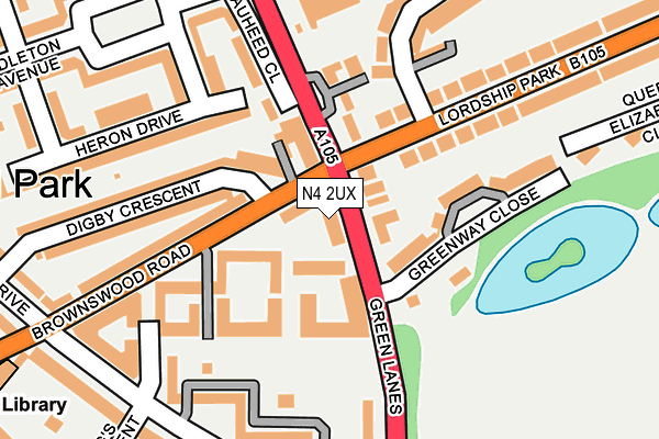 N4 2UX map - OS OpenMap – Local (Ordnance Survey) N4 2UX map - OS OpenMap – Local (Ordnance Survey)