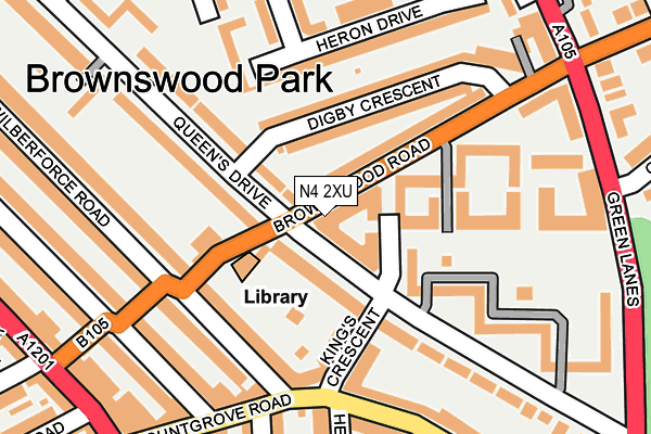 N4 2XU map - OS OpenMap – Local (Ordnance Survey) N4 2XU map - OS OpenMap – Local (Ordnance Survey)