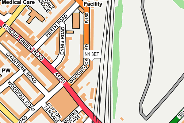 N4 3ET map - OS OpenMap – Local (Ordnance Survey) N4 3ET map - OS OpenMap – Local (Ordnance Survey)
