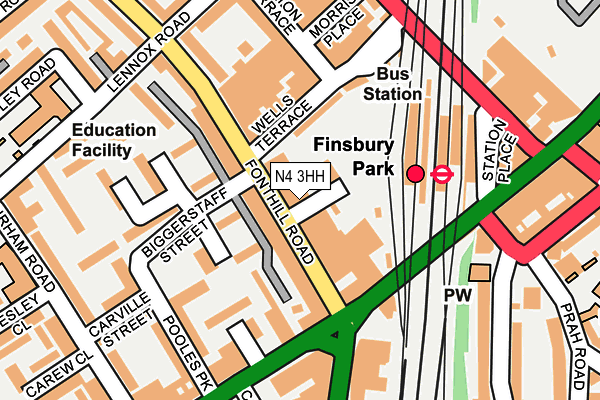 N4 3HH map - OS OpenMap – Local (Ordnance Survey) N4 3HH map - OS OpenMap – Local (Ordnance Survey)