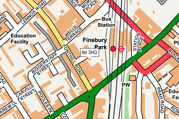 N4 3HQ map - OS OpenMap – Local (Ordnance Survey)