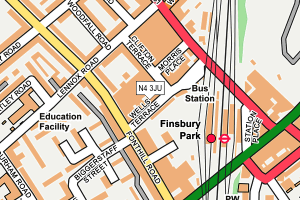 N4 3JU map - OS OpenMap – Local (Ordnance Survey) N4 3JU map - OS OpenMap – Local (Ordnance Survey)