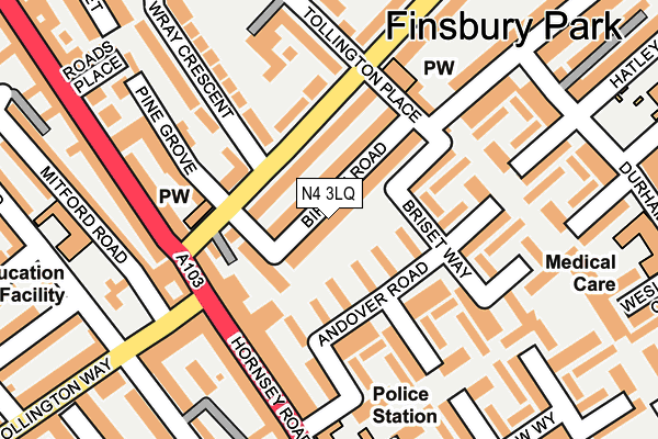 N4 3LQ map - OS OpenMap – Local (Ordnance Survey)