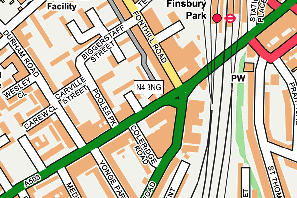 N4 3NG map - OS OpenMap – Local (Ordnance Survey)