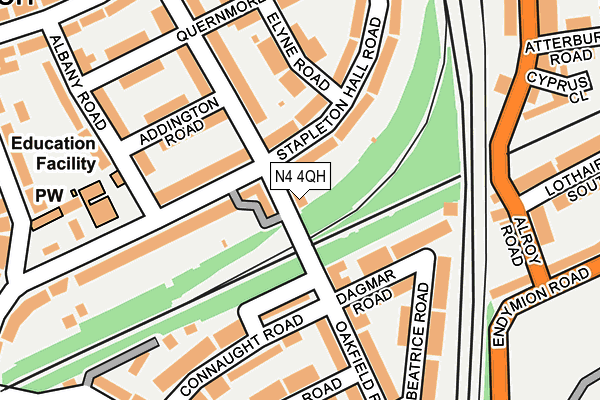 N4 4QH map - OS OpenMap – Local (Ordnance Survey) N4 4QH map - OS OpenMap – Local (Ordnance Survey)