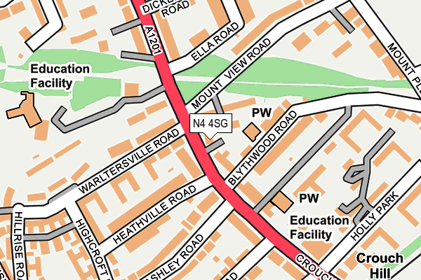 N4 4SG map - OS OpenMap – Local (Ordnance Survey) N4 4SG map - OS OpenMap – Local (Ordnance Survey)