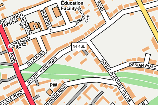 N4 4SL map - OS OpenMap – Local (Ordnance Survey) N4 4SL map - OS OpenMap – Local (Ordnance Survey)