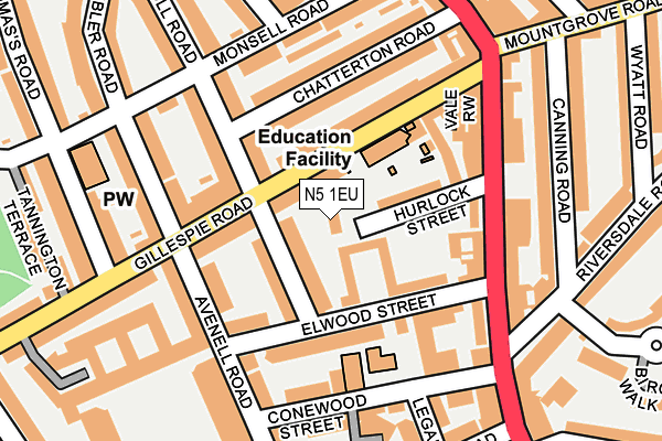 N5 1EU map - OS OpenMap – Local (Ordnance Survey) N5 1EU map - OS OpenMap – Local (Ordnance Survey)