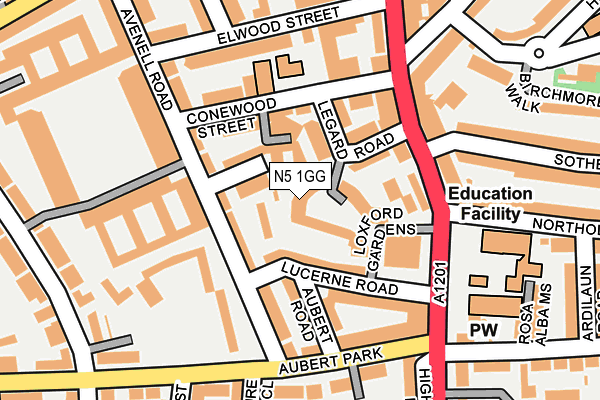N5 1GG map - OS OpenMap – Local (Ordnance Survey) N5 1GG map - OS OpenMap – Local (Ordnance Survey)
