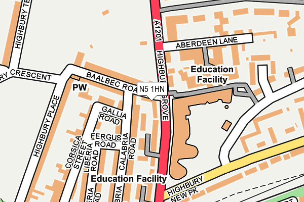 N5 1HN map - OS OpenMap – Local (Ordnance Survey) N5 1HN map - OS OpenMap – Local (Ordnance Survey)