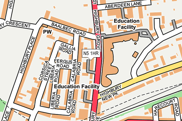 N5 1HR map - OS OpenMap – Local (Ordnance Survey) N5 1HR map - OS OpenMap – Local (Ordnance Survey)