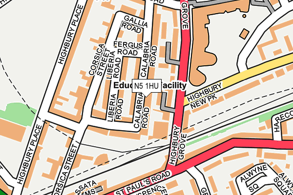 N5 1HU map - OS OpenMap – Local (Ordnance Survey) N5 1HU map - OS OpenMap – Local (Ordnance Survey)