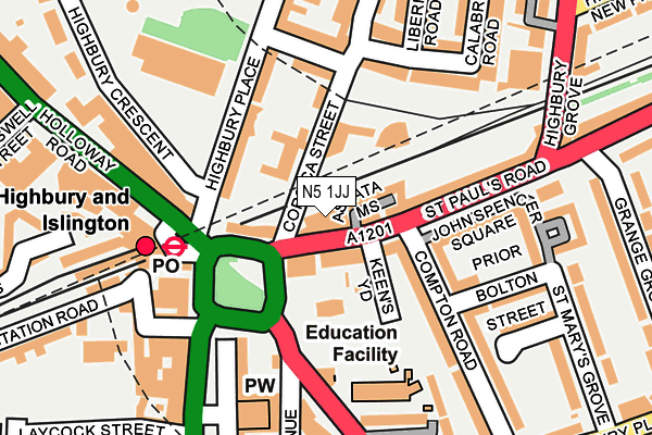 N5 1JJ map - OS OpenMap – Local (Ordnance Survey) N5 1JJ map - OS OpenMap – Local (Ordnance Survey)