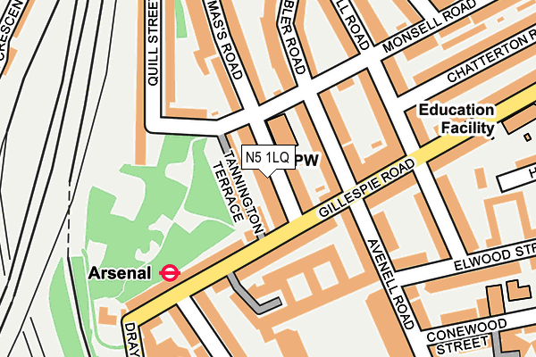 N5 1LQ map - OS OpenMap – Local (Ordnance Survey) N5 1LQ map - OS OpenMap – Local (Ordnance Survey)