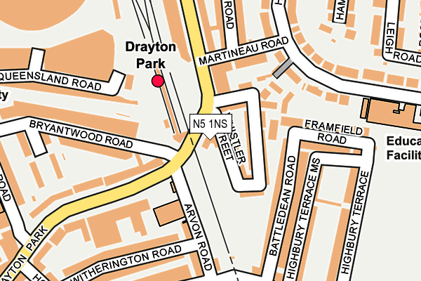 N5 1NS map - OS OpenMap – Local (Ordnance Survey) N5 1NS map - OS OpenMap – Local (Ordnance Survey)