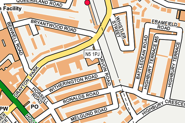 N5 1PJ map - OS OpenMap – Local (Ordnance Survey) N5 1PJ map - OS OpenMap – Local (Ordnance Survey)
