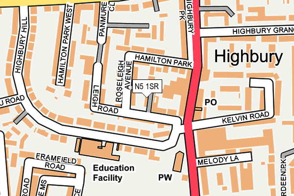 N5 1SR map - OS OpenMap – Local (Ordnance Survey) N5 1SR map - OS OpenMap – Local (Ordnance Survey)