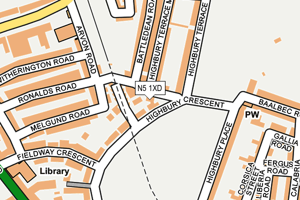 N5 1XD map - OS OpenMap – Local (Ordnance Survey) N5 1XD map - OS OpenMap – Local (Ordnance Survey)