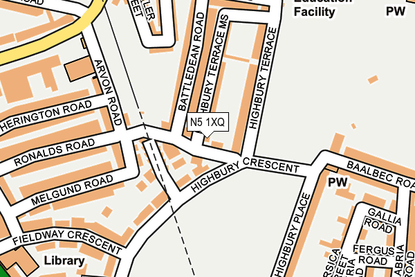 N5 1XQ map - OS OpenMap – Local (Ordnance Survey) N5 1XQ map - OS OpenMap – Local (Ordnance Survey)