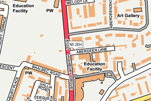 N5 2EH map - OS OpenMap – Local (Ordnance Survey) N5 2EH map - OS OpenMap – Local (Ordnance Survey)