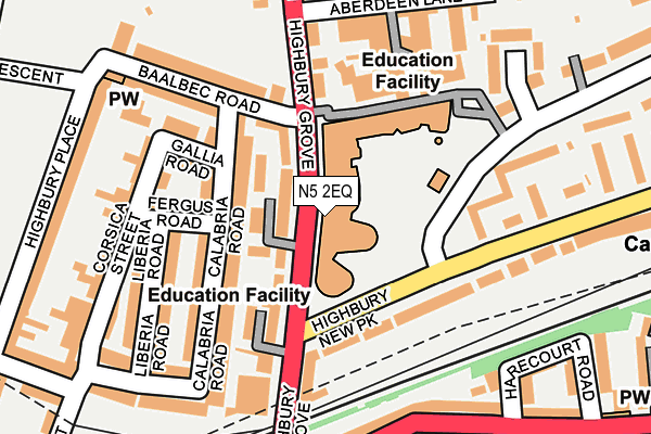N5 2EQ map - OS OpenMap – Local (Ordnance Survey) N5 2EQ map - OS OpenMap – Local (Ordnance Survey)