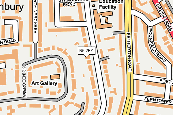 N5 2EY map - OS OpenMap – Local (Ordnance Survey) N5 2EY map - OS OpenMap – Local (Ordnance Survey)