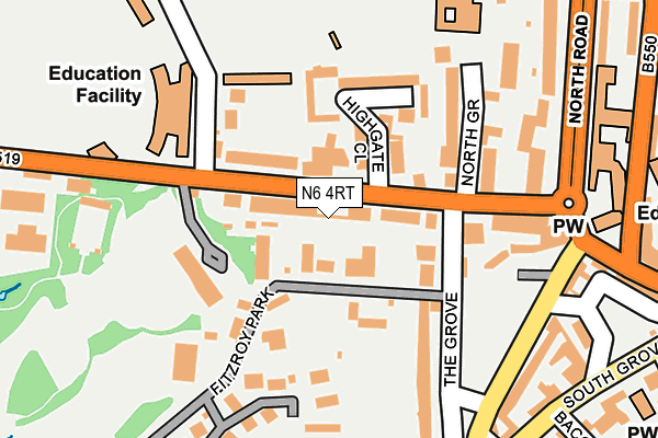 N6 4RT map - OS OpenMap – Local (Ordnance Survey) N6 4RT map - OS OpenMap – Local (Ordnance Survey)