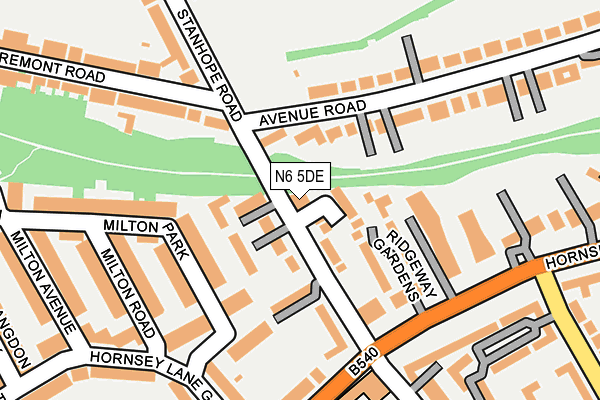 N6 5DE map - OS OpenMap – Local (Ordnance Survey) N6 5DE map - OS OpenMap – Local (Ordnance Survey)