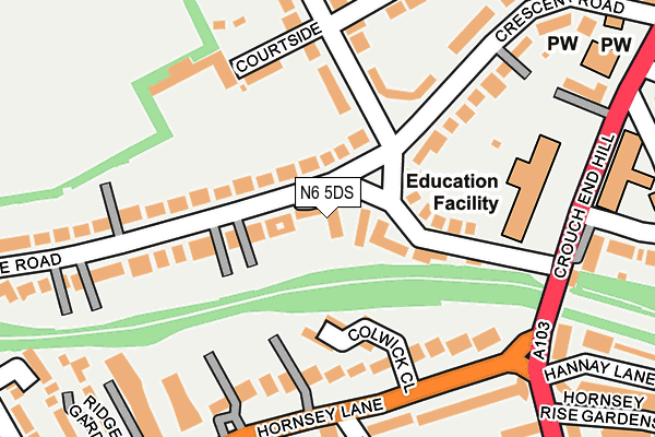 N6 5DS map - OS OpenMap – Local (Ordnance Survey) N6 5DS map - OS OpenMap – Local (Ordnance Survey)