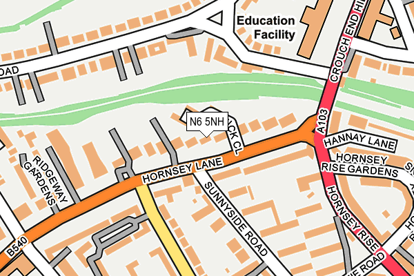 N6 5NH map - OS OpenMap – Local (Ordnance Survey) N6 5NH map - OS OpenMap – Local (Ordnance Survey)