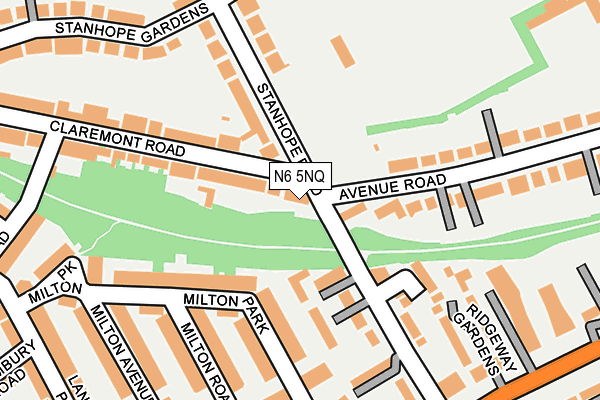 N6 5NQ map - OS OpenMap – Local (Ordnance Survey) N6 5NQ map - OS OpenMap – Local (Ordnance Survey)