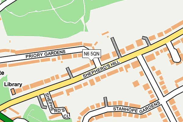 N6 5QN map - OS OpenMap – Local (Ordnance Survey) N6 5QN map - OS OpenMap – Local (Ordnance Survey)