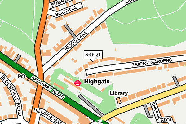 N6 5QT map - OS OpenMap – Local (Ordnance Survey) N6 5QT map - OS OpenMap – Local (Ordnance Survey)
