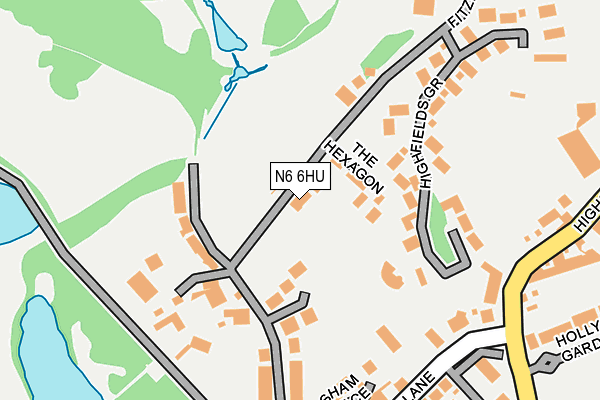 N6 6HU map - OS OpenMap – Local (Ordnance Survey) N6 6HU map - OS OpenMap – Local (Ordnance Survey)