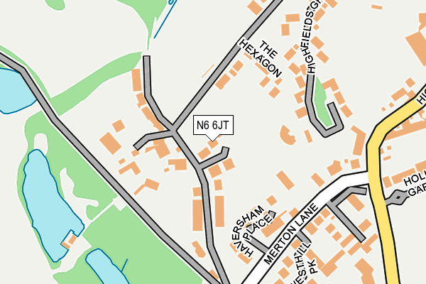 N6 6JT map - OS OpenMap – Local (Ordnance Survey) N6 6JT map - OS OpenMap – Local (Ordnance Survey)