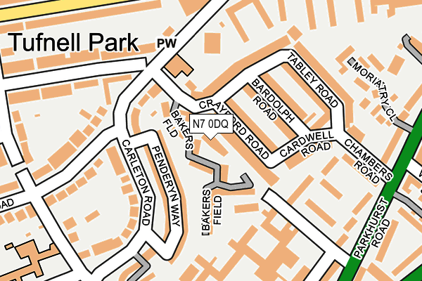 N7 0DQ map - OS OpenMap – Local (Ordnance Survey) N7 0DQ map - OS OpenMap – Local (Ordnance Survey)