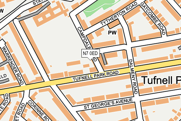 N7 0ED map - OS OpenMap – Local (Ordnance Survey) N7 0ED map - OS OpenMap – Local (Ordnance Survey)