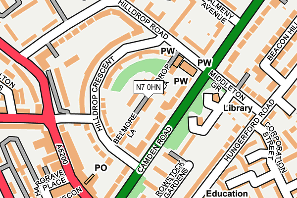 N7 0HN map - OS OpenMap – Local (Ordnance Survey) N7 0HN map - OS OpenMap – Local (Ordnance Survey)