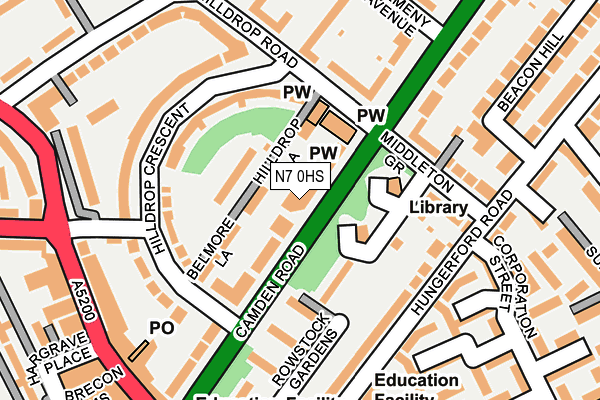 N7 0HS map - OS OpenMap – Local (Ordnance Survey) N7 0HS map - OS OpenMap – Local (Ordnance Survey)