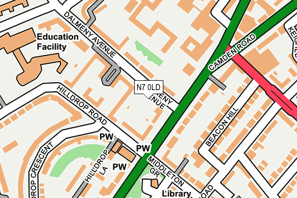 N7 0LD map - OS OpenMap – Local (Ordnance Survey) N7 0LD map - OS OpenMap – Local (Ordnance Survey)