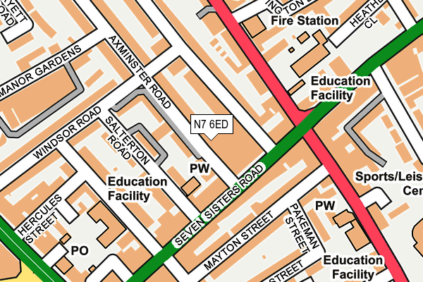 N7 6ED map - OS OpenMap – Local (Ordnance Survey) N7 6ED map - OS OpenMap – Local (Ordnance Survey)