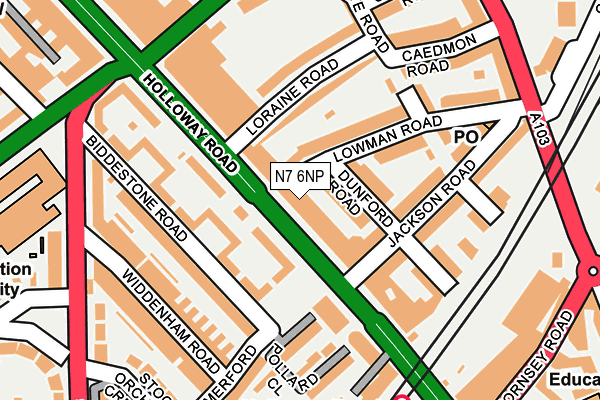N7 6NP map - OS OpenMap – Local (Ordnance Survey) N7 6NP map - OS OpenMap – Local (Ordnance Survey)