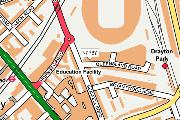 N7 7BY map - OS OpenMap – Local (Ordnance Survey) N7 7BY map - OS OpenMap – Local (Ordnance Survey)