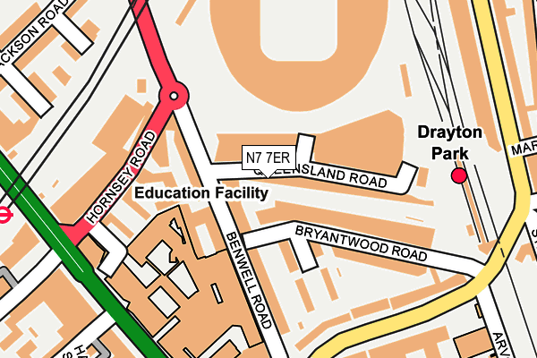 N7 7ER map - OS OpenMap – Local (Ordnance Survey) N7 7ER map - OS OpenMap – Local (Ordnance Survey)