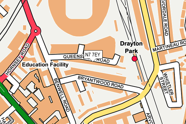 N7 7EY map - OS OpenMap – Local (Ordnance Survey) N7 7EY map - OS OpenMap – Local (Ordnance Survey)