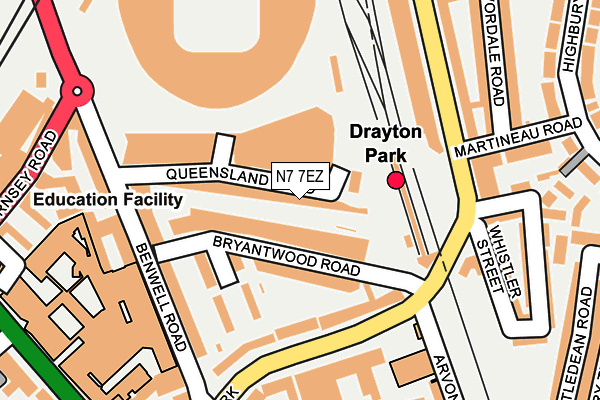 N7 7EZ map - OS OpenMap – Local (Ordnance Survey) N7 7EZ map - OS OpenMap – Local (Ordnance Survey)