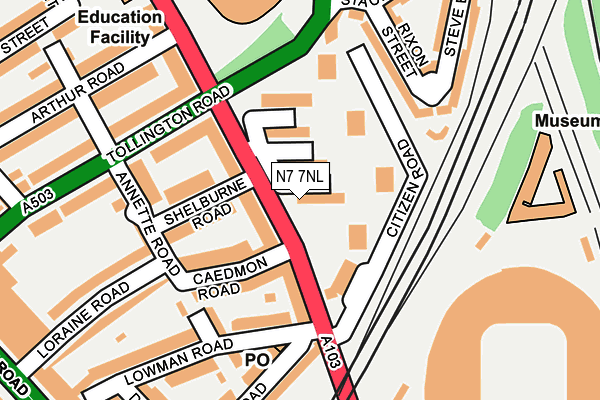 N7 7NL map - OS OpenMap – Local (Ordnance Survey) N7 7NL map - OS OpenMap – Local (Ordnance Survey)