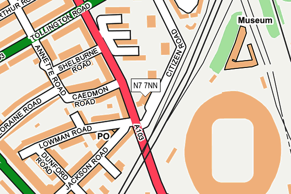 N7 7NN map - OS OpenMap – Local (Ordnance Survey) N7 7NN map - OS OpenMap – Local (Ordnance Survey)